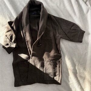 Gap Women’s Brown Shawl Collar Toggle Cardigan Sweater